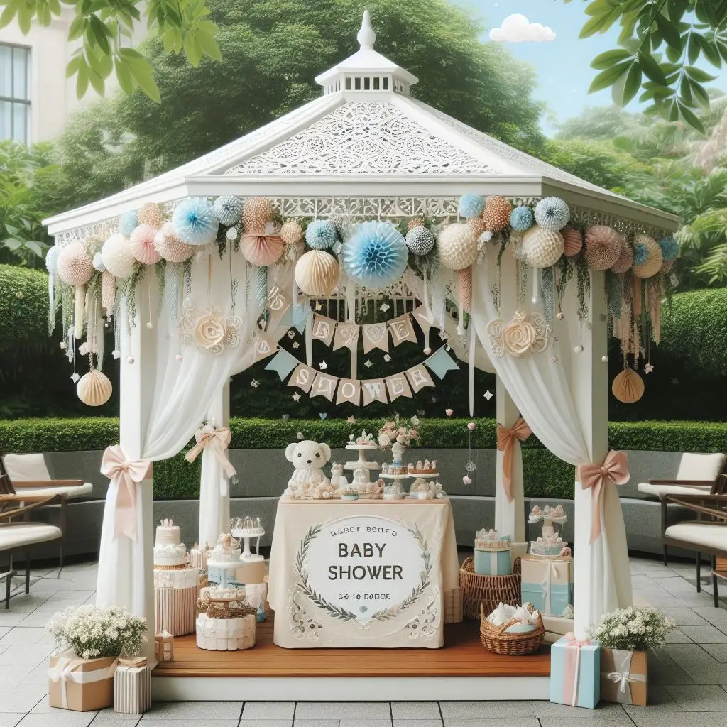 Baby Shower Gazebo Decor