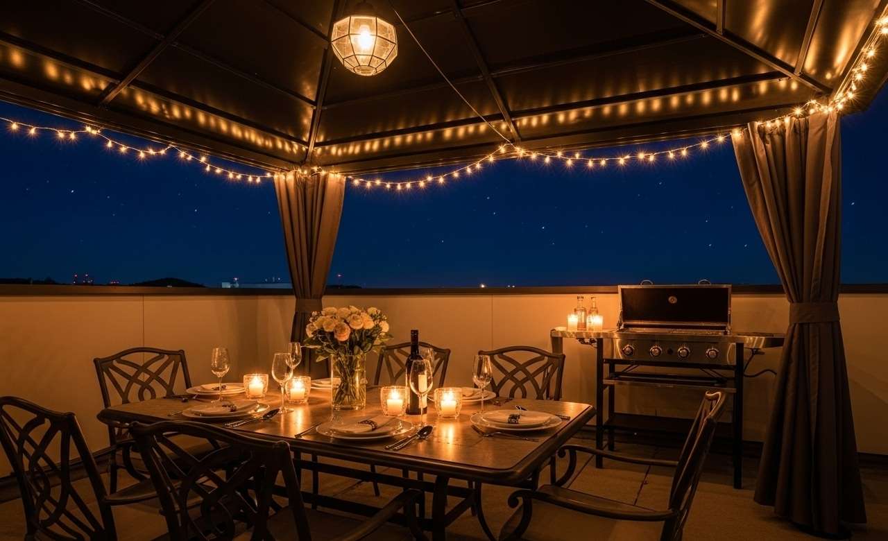 Dining Gazebo Rooftop Design Ideas